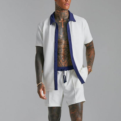 Men's Two-Piece Suit – Sports Leisurewear | Printed Casual Polyester Outfit