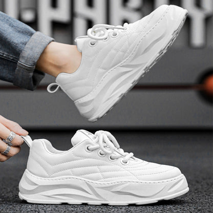 Thick-Soled Sneakers – Men's Casual Shoes With Rubber Sole & Breathable Design