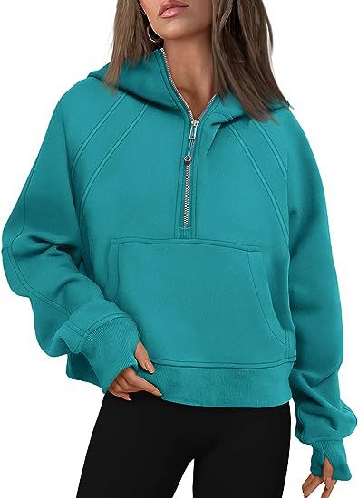 Zipper Hoodies Women | Loose Sport Tops With Pocket | Long Sleeve Pullover Sweater