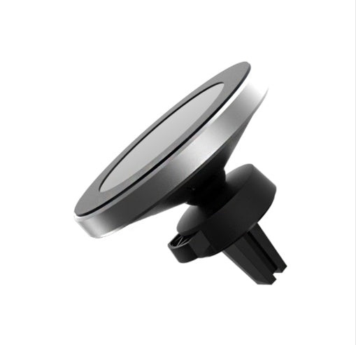 Trendoligy magnetic wireless car charger mount with air vent clip in black and silver
