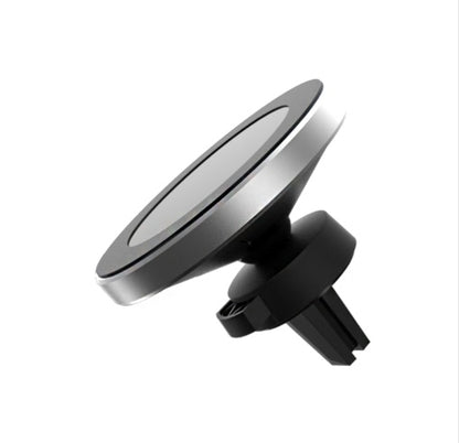 Trendoligy magnetic wireless car charger mount with air vent clip in black and silver