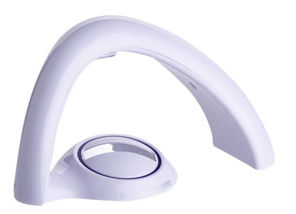 white Lucky Rainbow projector night light with curved design and lens