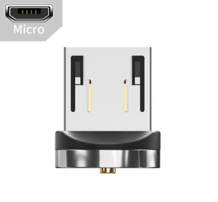 Close-up of a micro USB connector with metallic and black plastic design on white background
