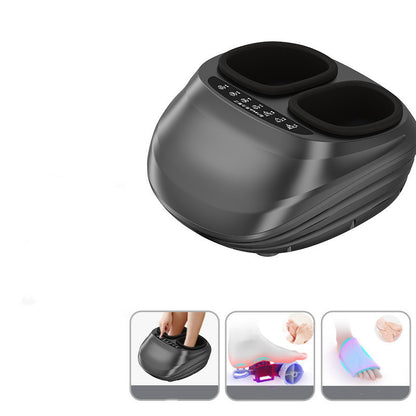 Black 4D heated foot massager with kneading and soothing heat for foot therapy