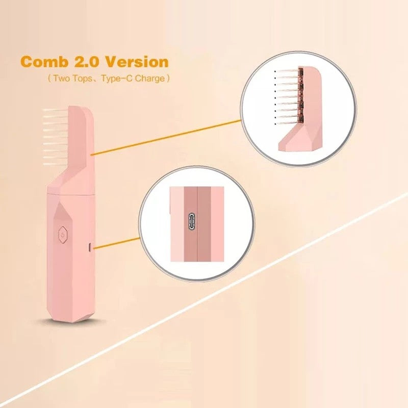 Pink Comb 2.0 Version with two tops and Type-C charging port on blush background