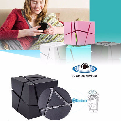 Black Trendoligy cube Bluetooth speaker with 3D stereo surround and wireless control