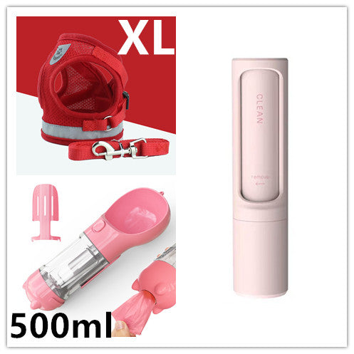 Grey breathable dog harness with reflective mesh and metal hardware on white background