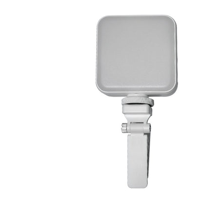 Grey portable LED fill light with adjustable clip mount for live broadcast and photography