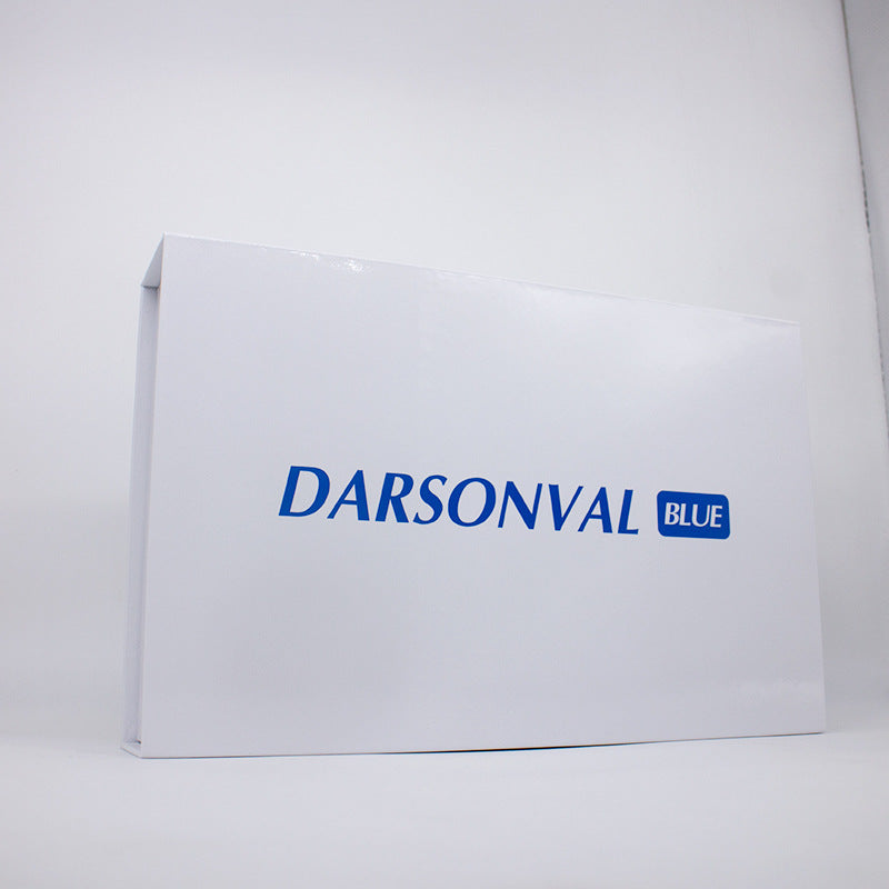 White box packaging labeled Darsonval Blue high frequency electrotherapy skin care device