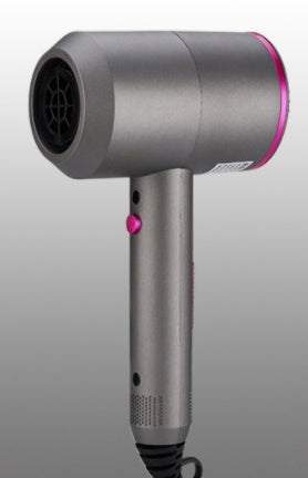 Grey Trendoligy Hotel Hammer 1800W hair dryer with pink button and rear vent