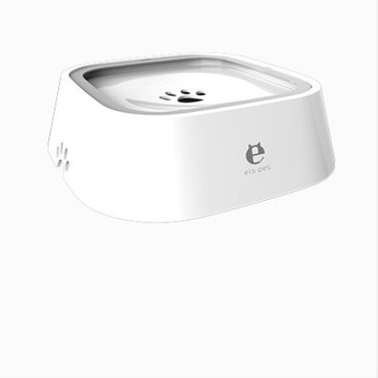 White square pet bowl with paw print design and 'els pet' logo, anti-overflow slow feeder