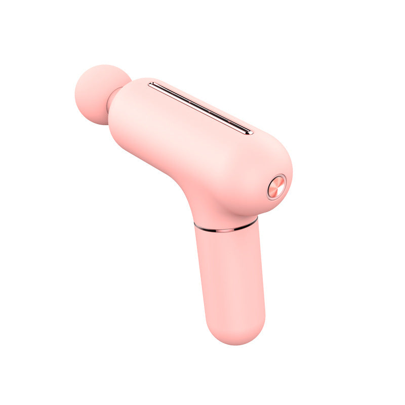 Pink Trendoligy mini massage gun with silicone ball head and sleek design on white background