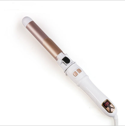 Trendoligy automatic curling iron with 25mm ceramic barrel and LCD display in white and rose gold