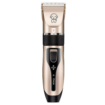 Rechargeable dog grooming trimmer with ceramic blade and adjustable length settings