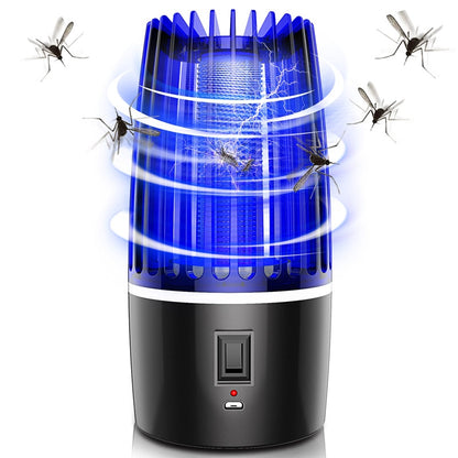 USB rechargeable mosquito killer lamp with blue LED light and mosquito zapper for indoor use