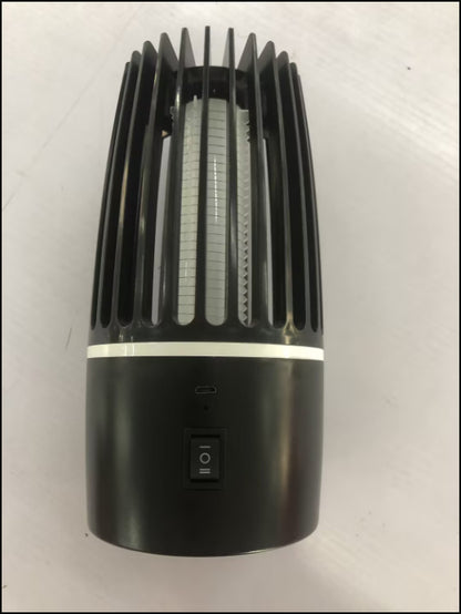 black USB rechargeable mosquito killer lamp with LED light and power switch