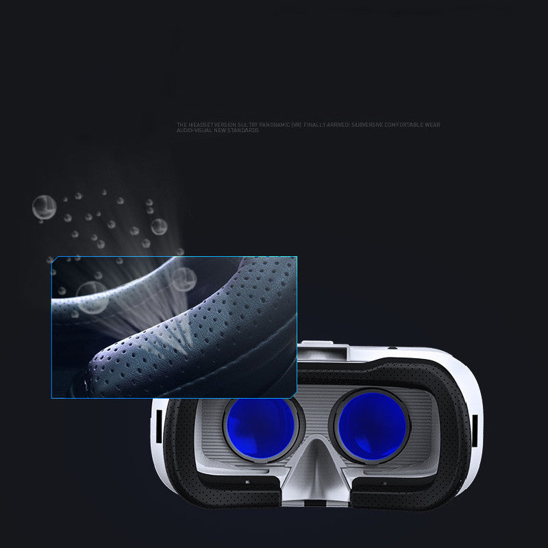 White Trendoligy VR headset with adjustable blue lenses and breathable padded face cushion