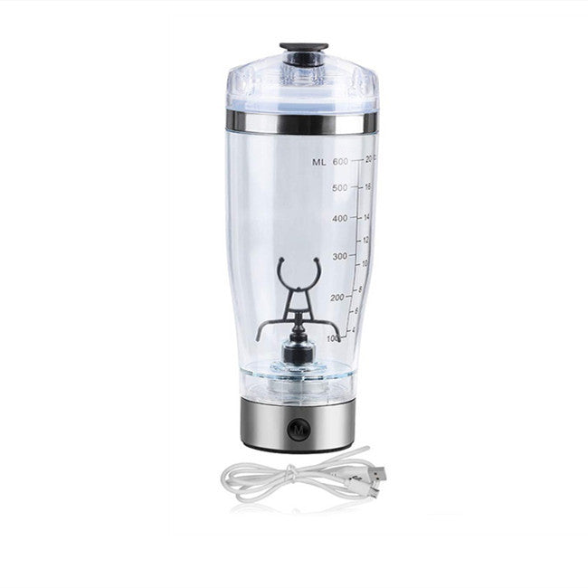 450ml clear electric shaker bottle with vortex mixer and USB charging cable