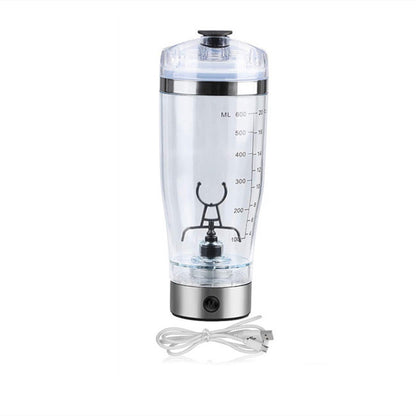 450ml clear electric shaker bottle with vortex mixer and USB charging cable