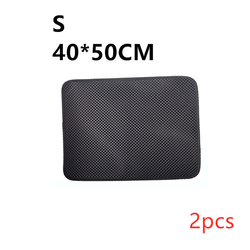 Black waterproof cat litter mat 40x50cm, easy clean EVA, pack of 2 pieces