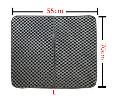 Black Trendoligy waterproof cat litter mat with 55x70cm size and easy-clean EVA surface