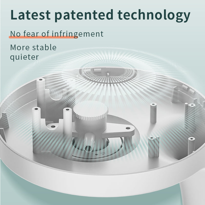 Close-up of white Trendoligy anti-gravity humidifier base showing patented technology features