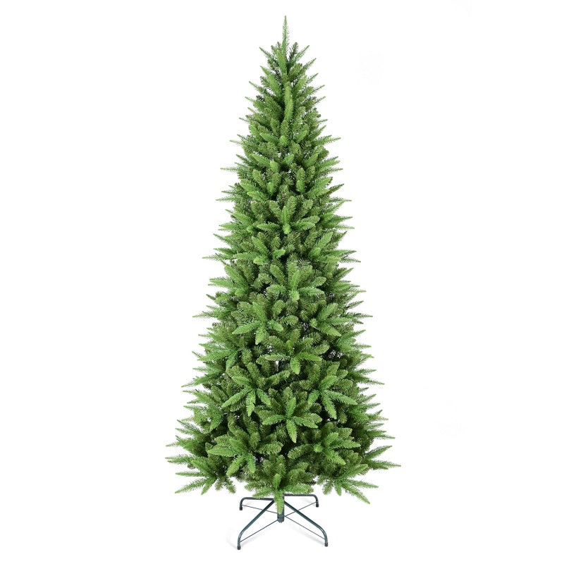 4ft artificial PVC Christmas tree with 424 green tips on metal stand