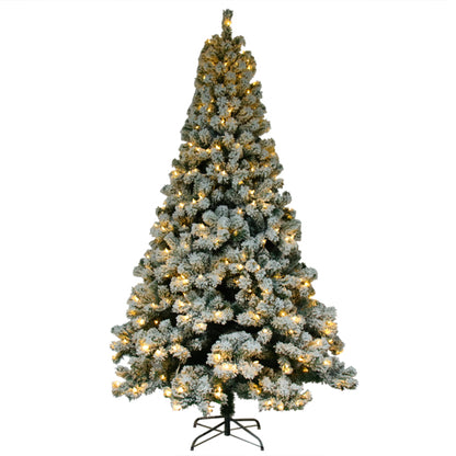 6ft flocked artificial Christmas tree with 928 tips and warm white LED lights